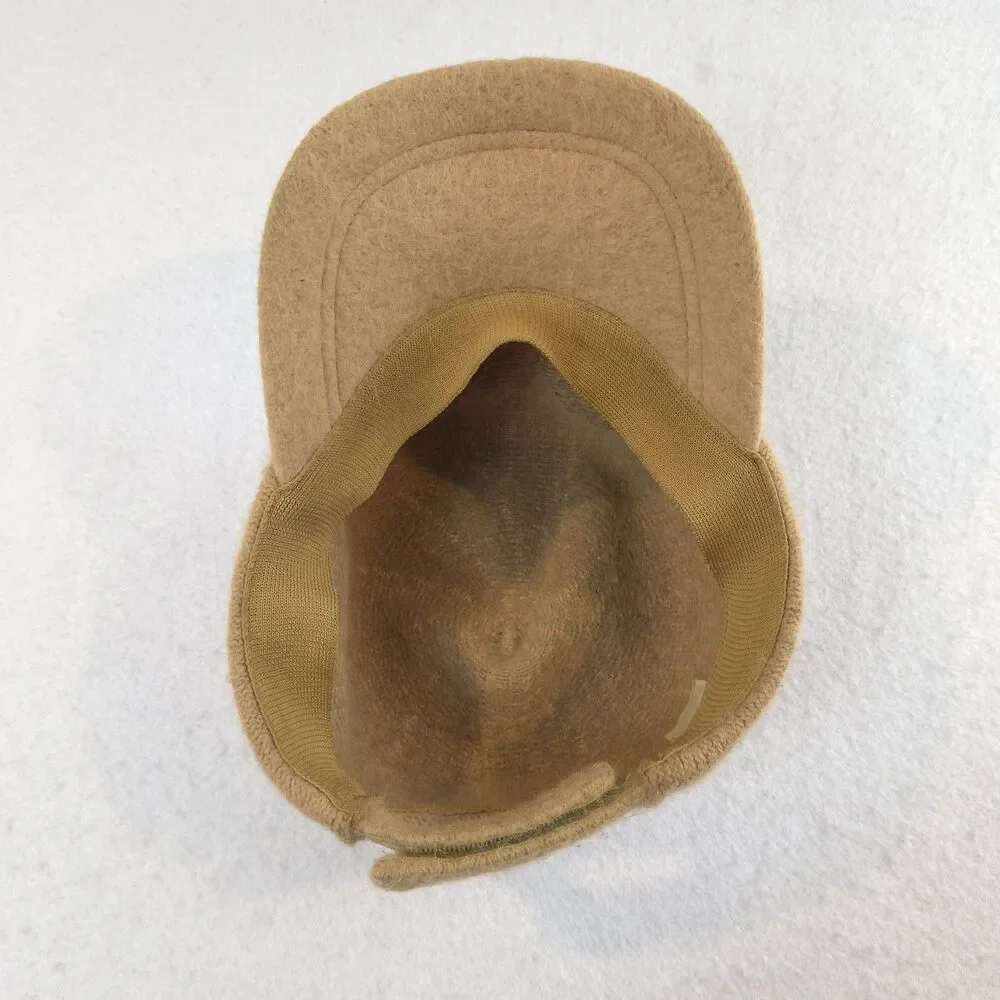Vintage Y2K Baby Phat Hat Fuzzy Cat Logo Tan Hip Hop 00s Rare